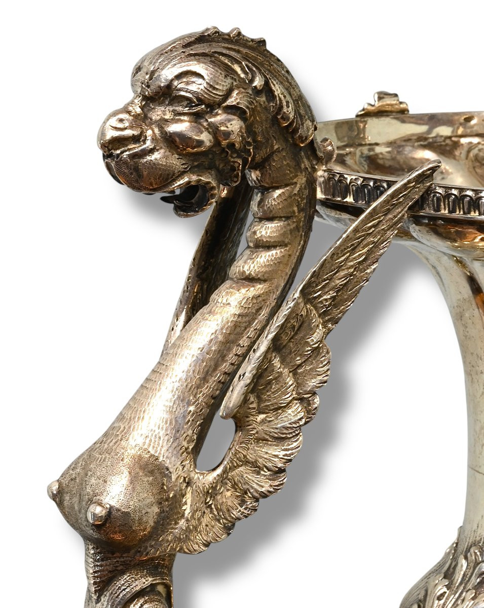 Vaso Neorinascimentale in Argento 800 - Italia Inizio XX Secolo-photo-2